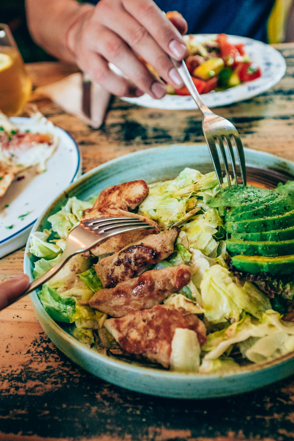 shared dining salad