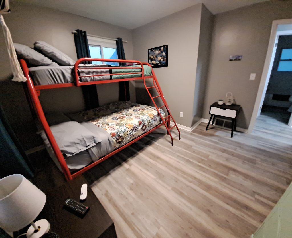 Main Floor Bedroom 1- Twin over Full Bunk